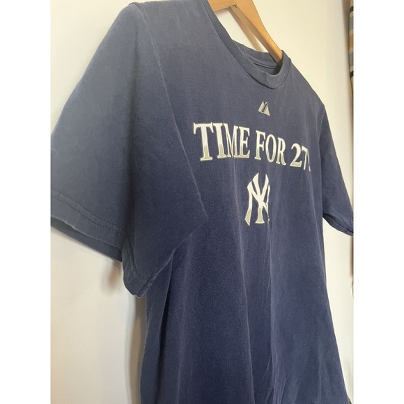 Majestic New York Yankees Time For 27 2009 World Series T Shirt Size Small - Picture 3 of 9